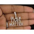 Yellow Gold Finish Black Lives Matter Genuine Diamond Pendant Charm